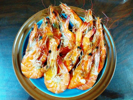 Big Salted Prawn-Shrimpの写真素材