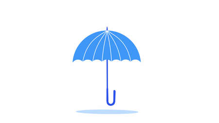 Umbrella icon. Rain protection symbol. Flat vector illustration.の写真素材