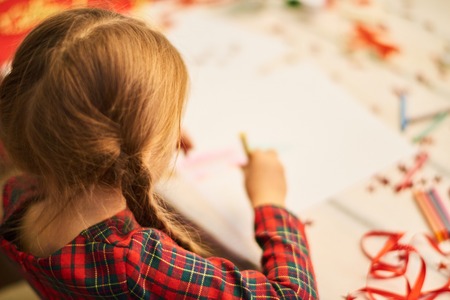 Wrapped up in Drawing Pictureの写真素材