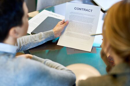 Studying Business Contractの写真素材