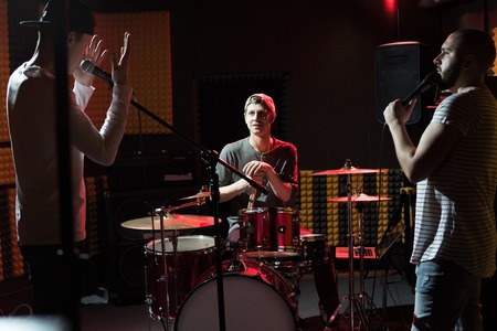 Musicians Writing New Songの写真素材