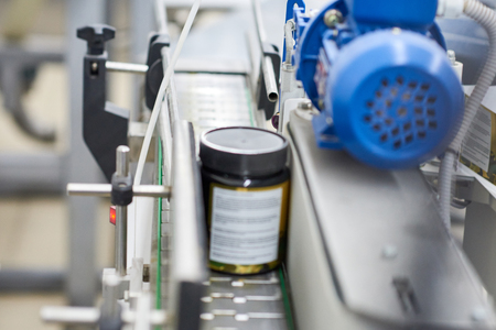 Conveyor Line of Pharmaceutical Factoryの写真素材
