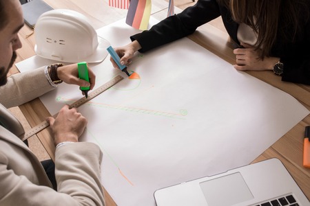 Business People Drawing Chartsの写真素材