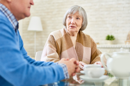 Senior Friends Enjoying Tea