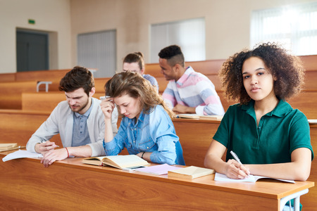 African student studying in universityの写真素材