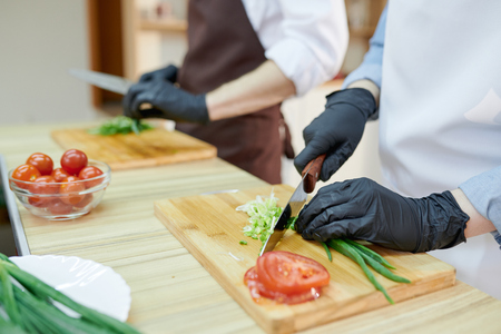 Chef Cooking Close Upの写真素材