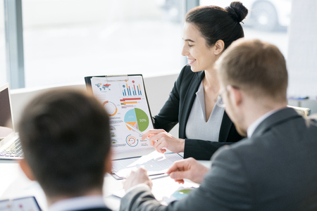 Young Businessman in Marketing Meetingの写真素材