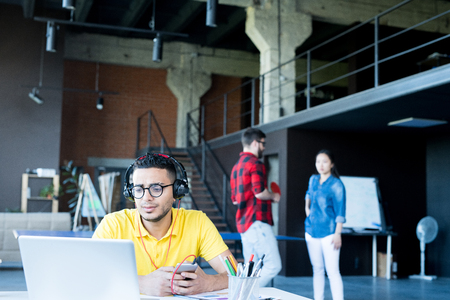 Contemporary Middle-Eastern Man in Officeの写真素材