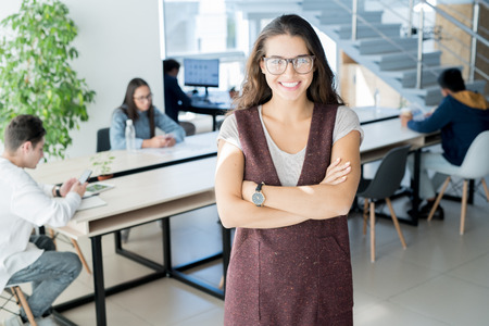 Successful project leader in coworking space
