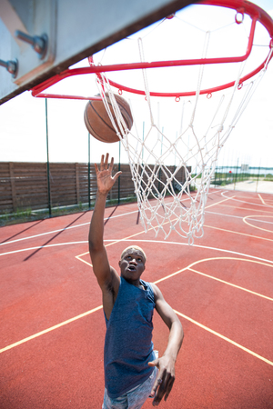 African Basketball Player Action Shotの写真素材