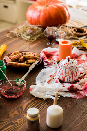 Workplace of Halloween designerの写真素材