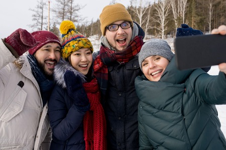 Friends Posing for Selfie