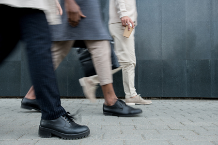 Modern business people going to officeの写真素材