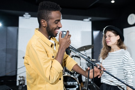 African-American Man Singingの写真素材