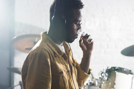 African-American Musician Smokingの写真素材