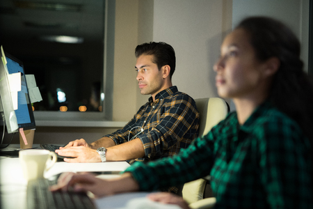 People Using Computers in Officeの写真素材