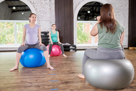 Pregnant Women in Fitness Classの写真素材