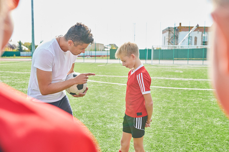 Coach Motivating Boyの写真素材