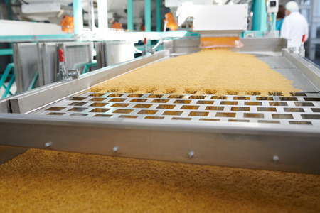 Macaroni Production in Food Factoryの写真素材