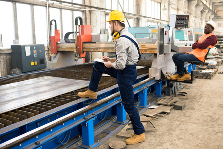 Carrying out Inspection at Production Departmentの写真素材