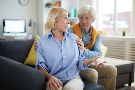 Mature Couple in Conflictの写真素材