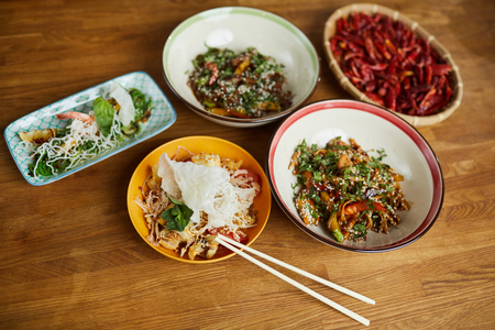 Asian Food Backgroundの写真素材