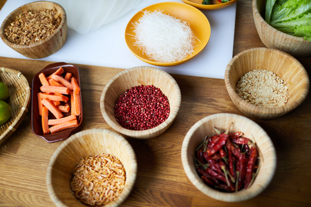 Spicy Ingredients Backgroundの写真素材