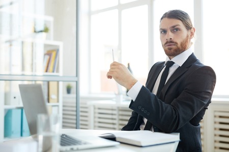 Employee in officeの写真素材