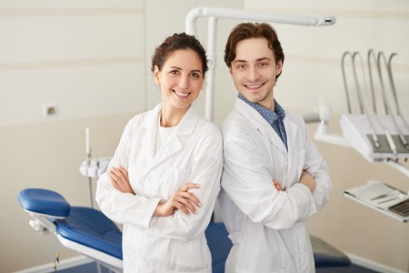 Two Professional Dentistsの写真素材