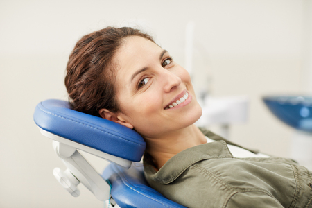 Woman at Dentists Consultationの写真素材