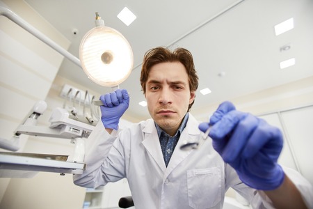 Dentist during Checkupの写真素材