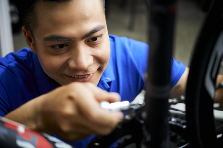 Technician busy his workの写真素材