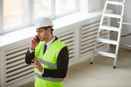 Middle-Eastern Businessman on Construction Site
