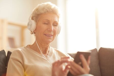 Senior Woman Using Technologyの写真素材