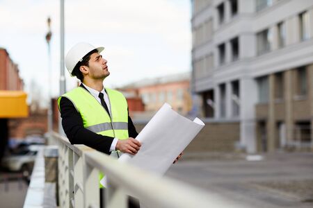 Engineer at Construction Siteの写真素材