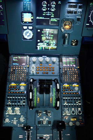 Jet airplane cockpit