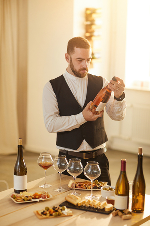 Sommelier Choosing Rose Wineの写真素材