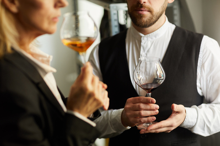 Two Sommeliers Closeupの写真素材
