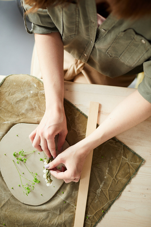 Contemporary Female Potterの写真素材