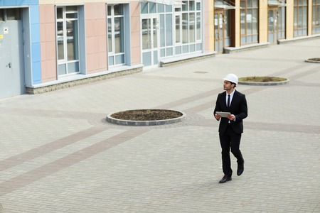 Businessman Inspecting Building Siteの写真素材