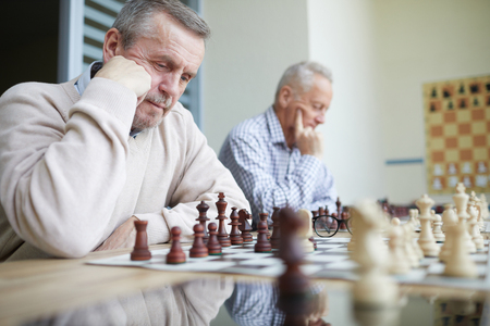 Solving chess problemsの写真素材