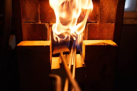 Metal bars in firing furnace
