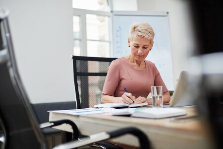 Mature Businesswoman at Workの写真素材
