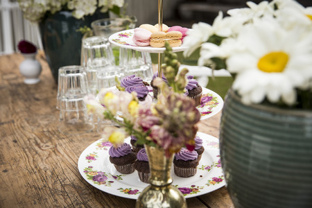 Cupcakes   cakes   muffins   Macaronsの写真素材
