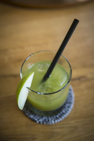 Highball on wooden tableの写真素材