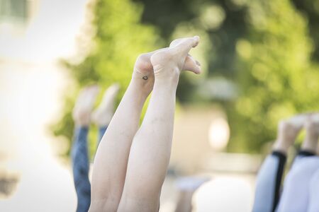 Yoga tender candle with Fenの写真素材