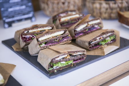 Catering buffet sandwichesの写真素材