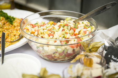 Catering & buffet / bowl with fruit saladの写真素材