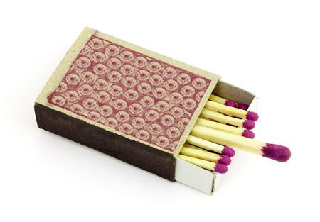 Lot of matches and one of them dominantの写真素材