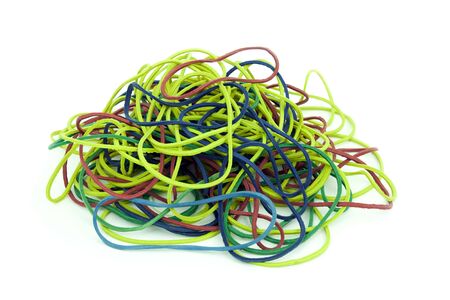 Colored rubber kolechki for packaging and strappingの写真素材